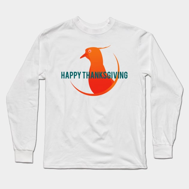 Happy Thanksgiving Long Sleeve T-Shirt by DesignforMe
